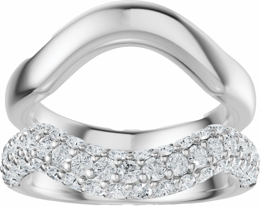 14K White Gold 1 CTW Lab-Grown Diamond Ring Guard