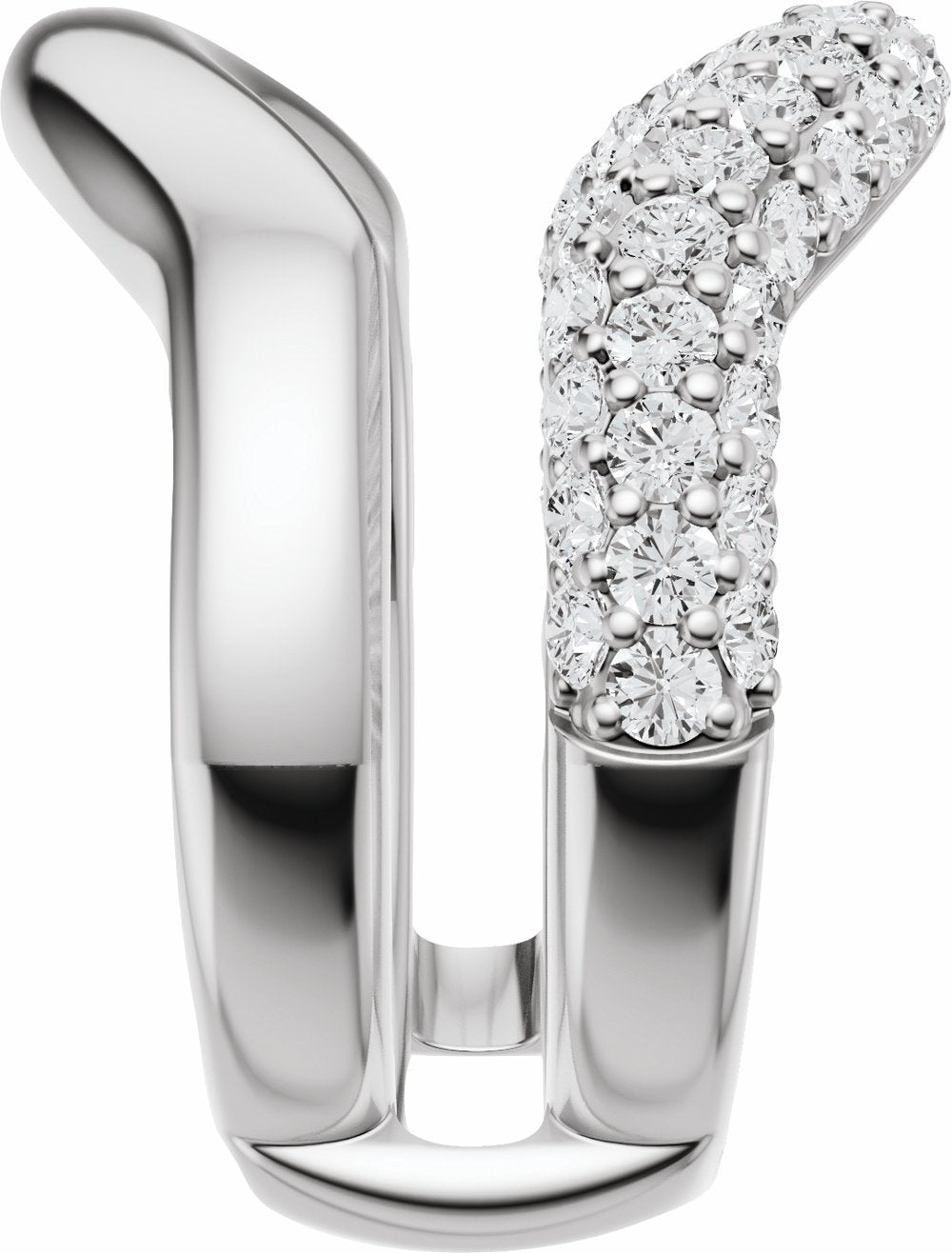 14K White Gold 1 CTW Lab-Grown Diamond Ring Guard