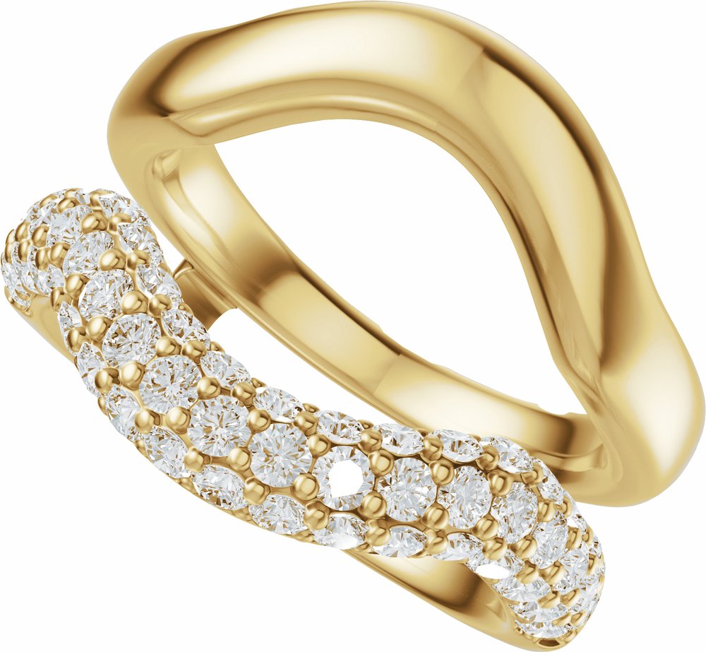 14K Yellow Gold 1 CTW Lab-Grown Diamond Ring Guard