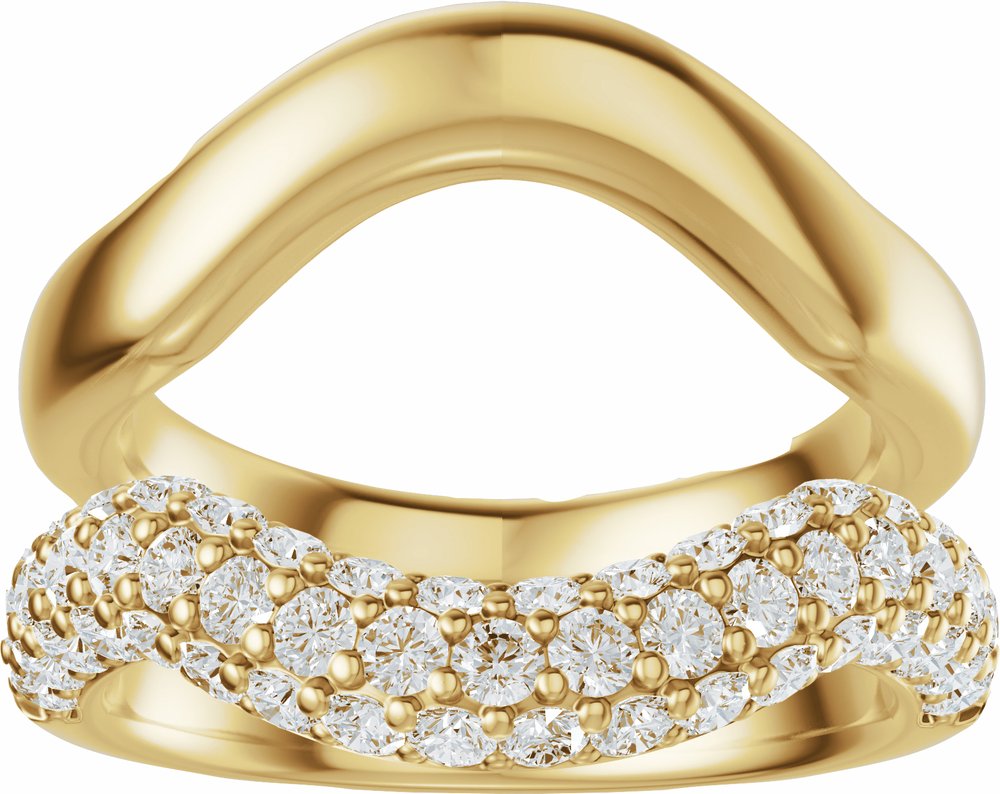 14K Yellow Gold 1 CTW Lab-Grown Diamond Ring Guard
