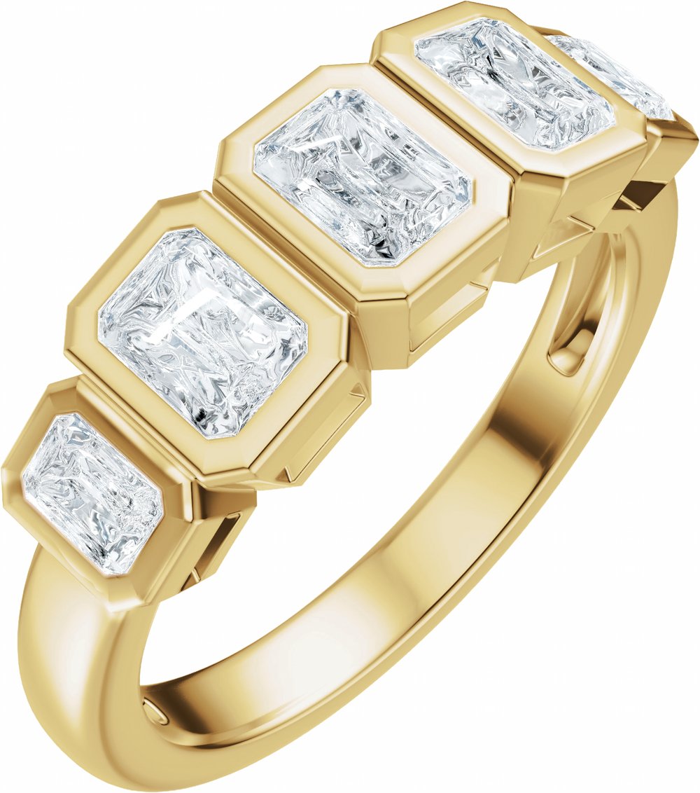 14K Yellow Gold 1 1/3 CTW Lab-Grown Diamond Anniversary Band