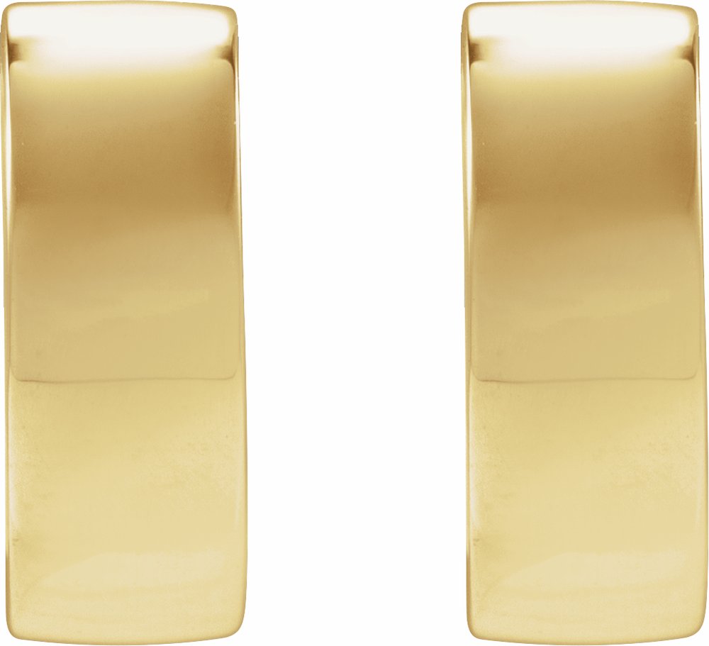 14K Yellow Gold Hinged 12 mm Hoop Earrings