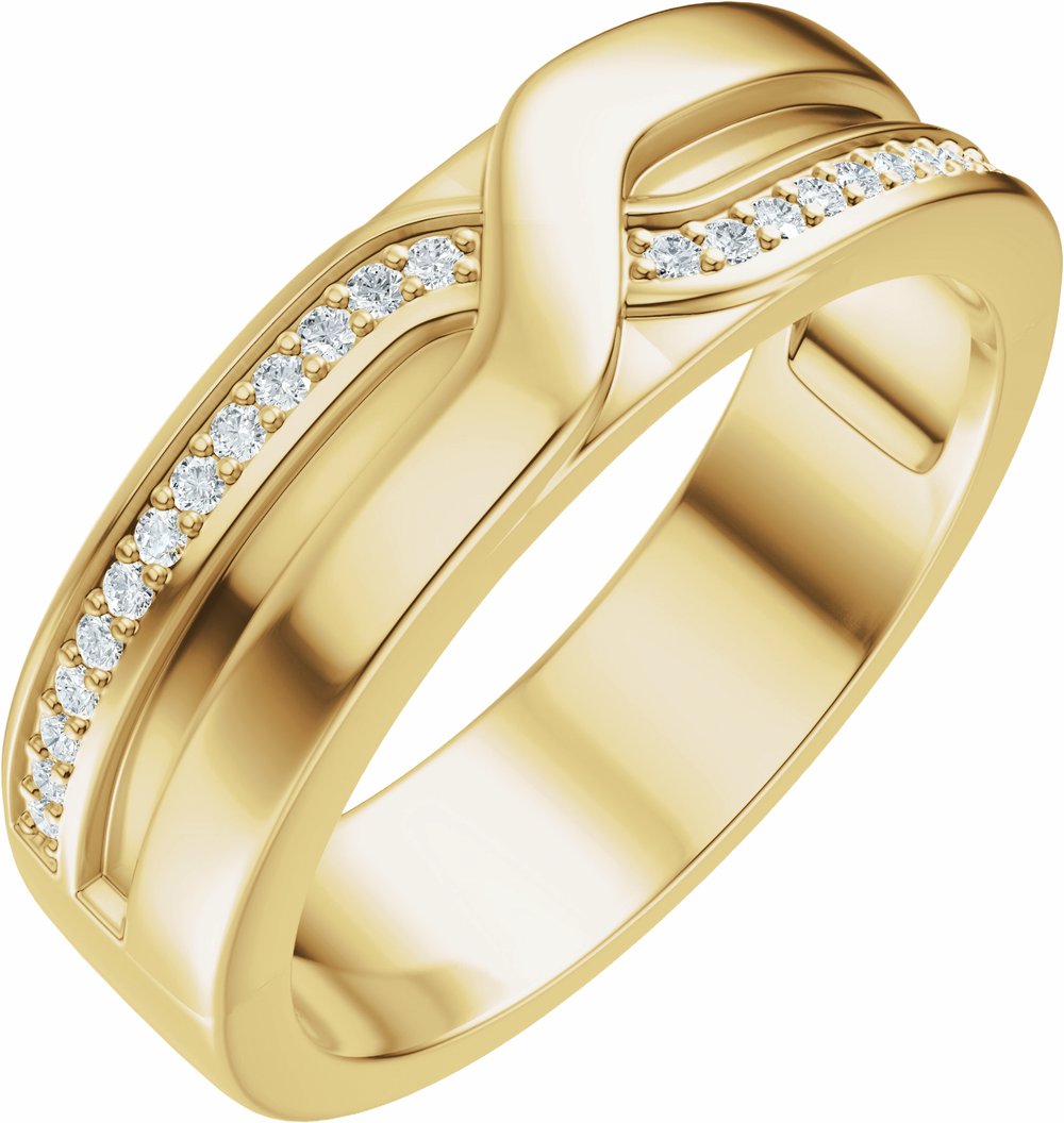14K Yellow Gold 1/8 CTW Lab-Grown Diamond Band