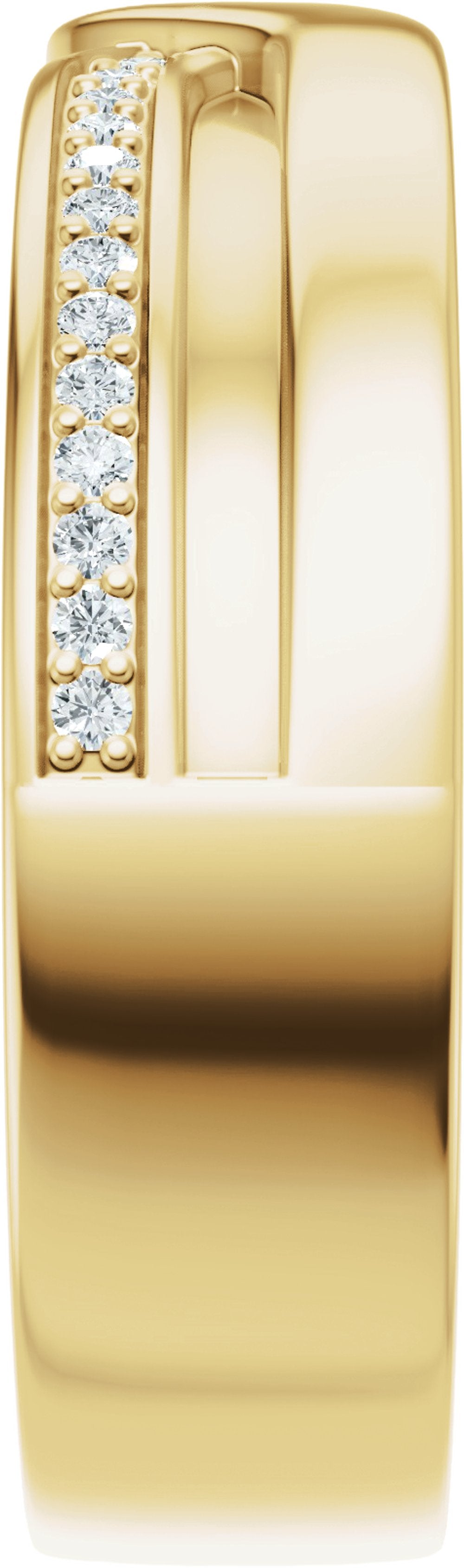 14K Yellow Gold 1/8 CTW Lab-Grown Diamond Band