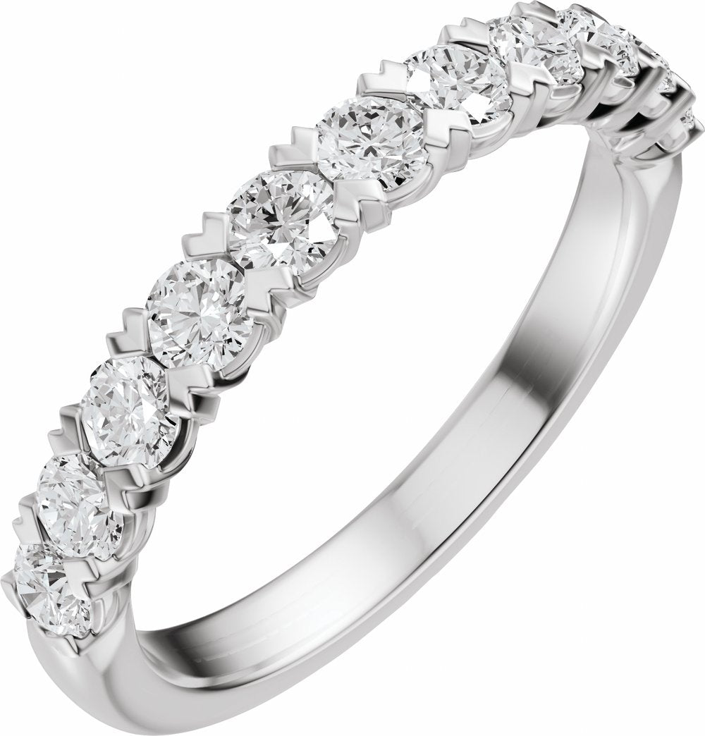 14K White Gold 3/4 CTW Lab-Grown Diamond Anniversary Band
