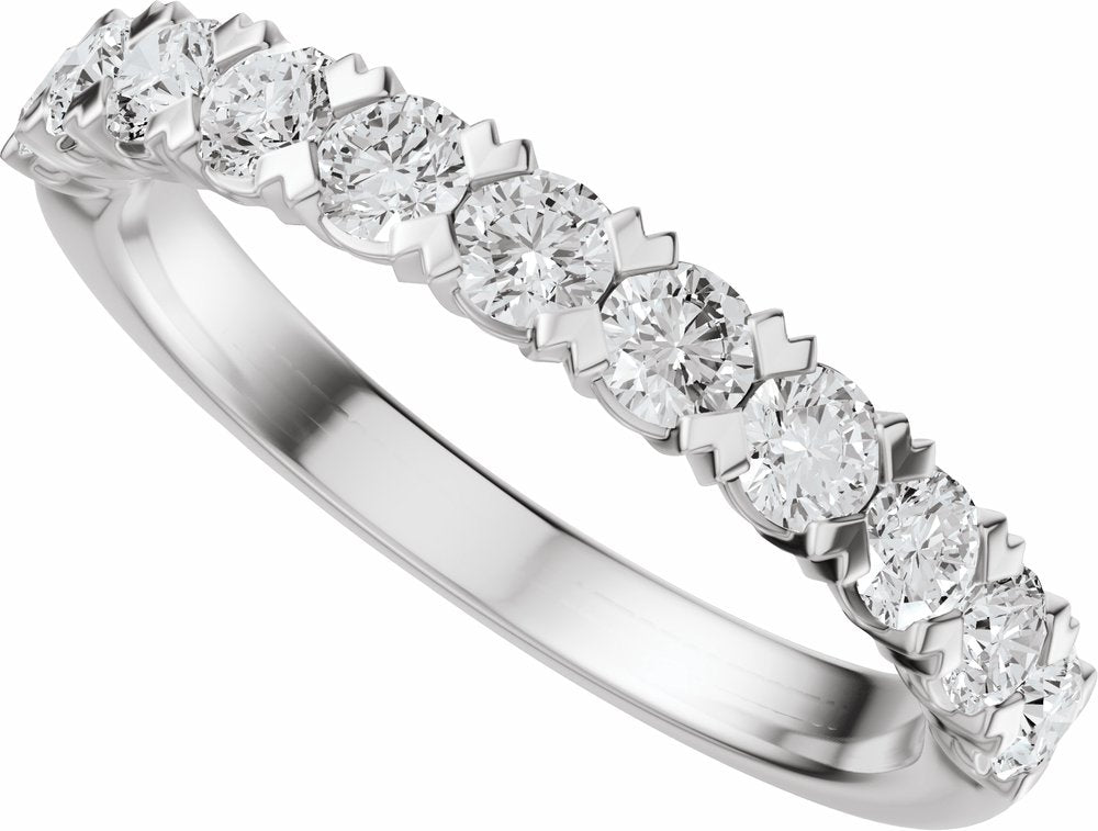 14K White Gold 3/4 CTW Lab-Grown Diamond Anniversary Band