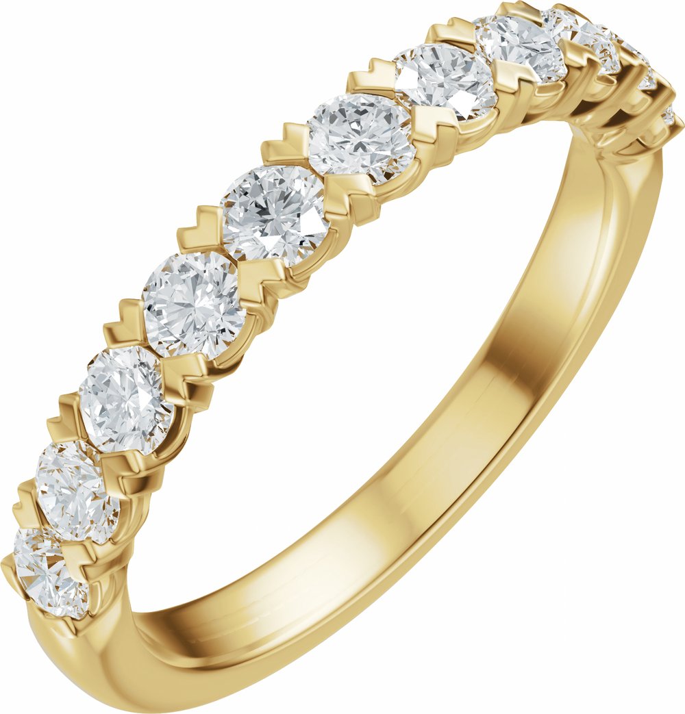 14K Yellow Gold 3/4 CTW Lab-Grown Diamond Anniversary Band