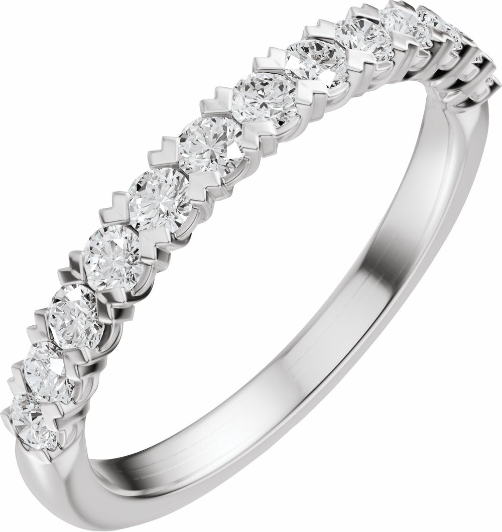 14K White Gold 1/2 CTW Lab-Grown Diamond Anniversary Band