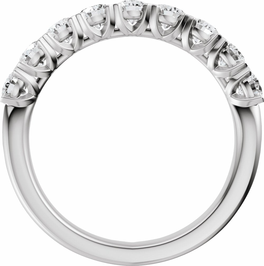 14K White Gold 9/10 CTW Lab-Grown Diamond Anniversary Band