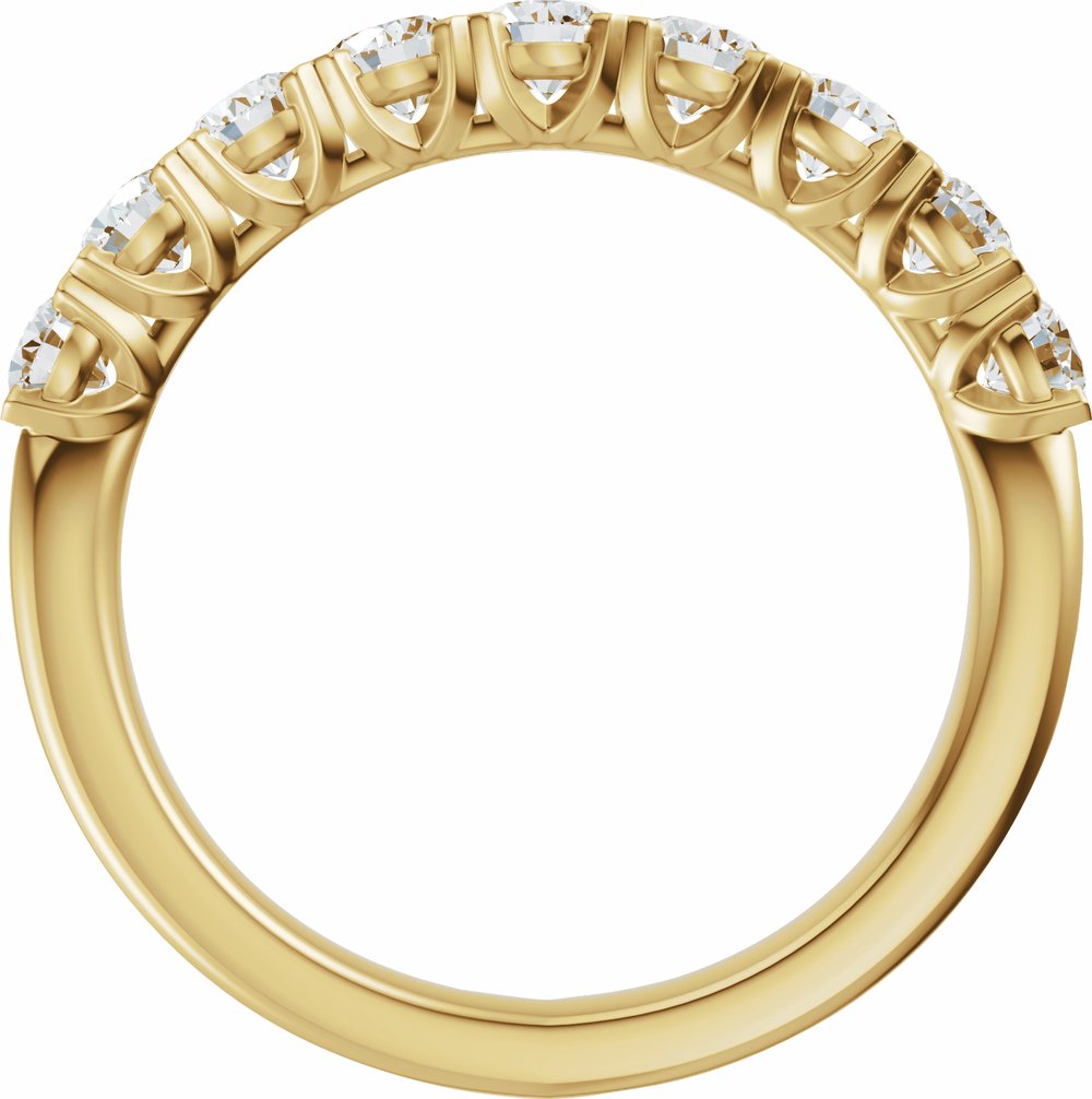14K Yellow Gold 9/10 CTW Lab-Grown Diamond Anniversary Band
