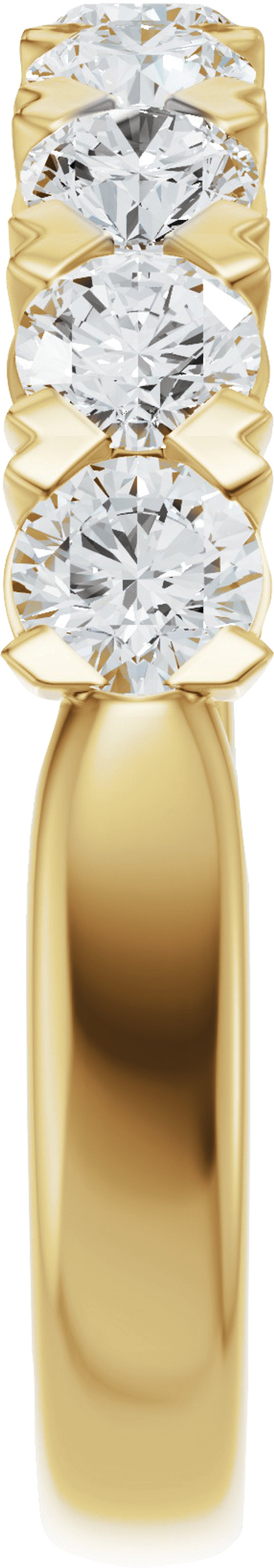 14K Yellow Gold 9/10 CTW Lab-Grown Diamond Anniversary Band