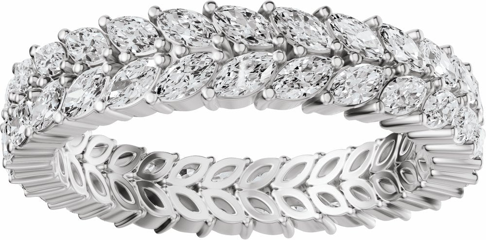 14K White Gold Lab-Grown Diamond Eternity Band Size 7