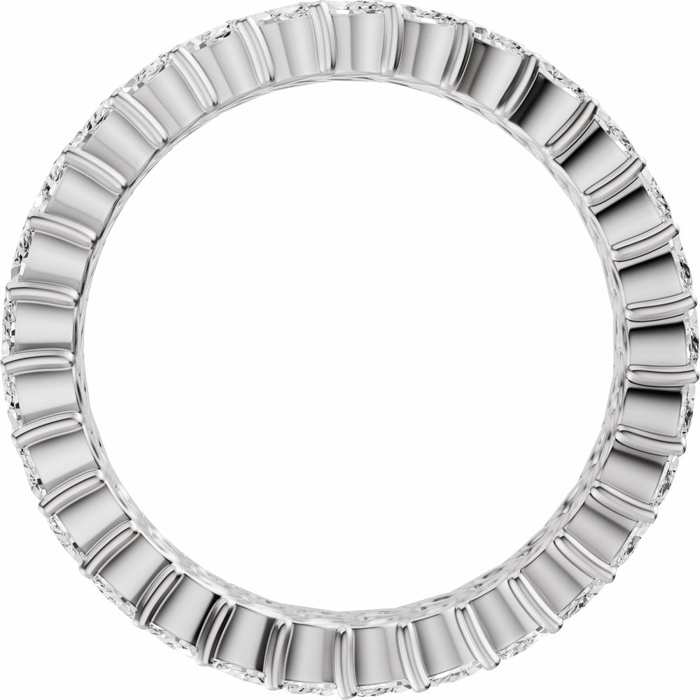 14K White Gold Lab-Grown Diamond Eternity Band Size 7