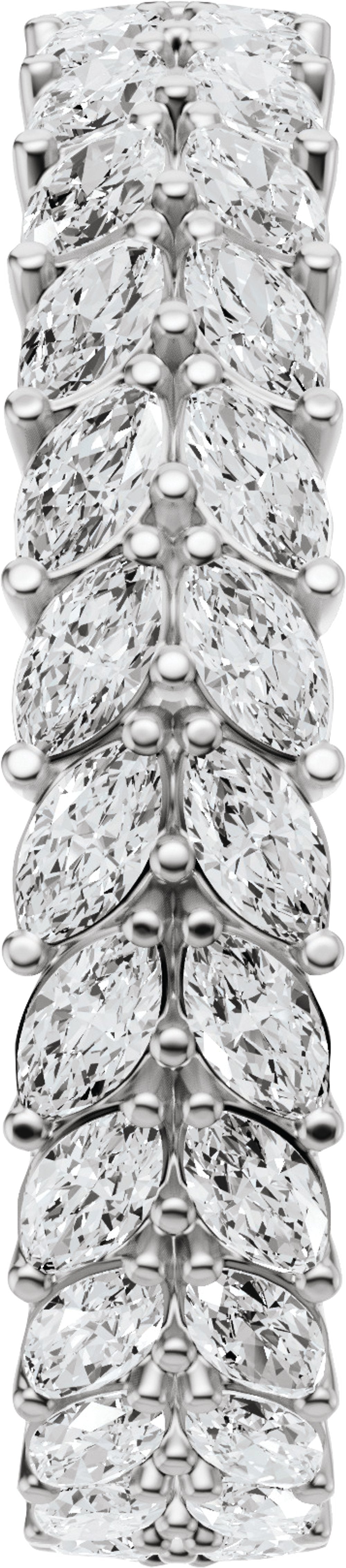 14K White Gold Lab-Grown Diamond Eternity Band Size 7