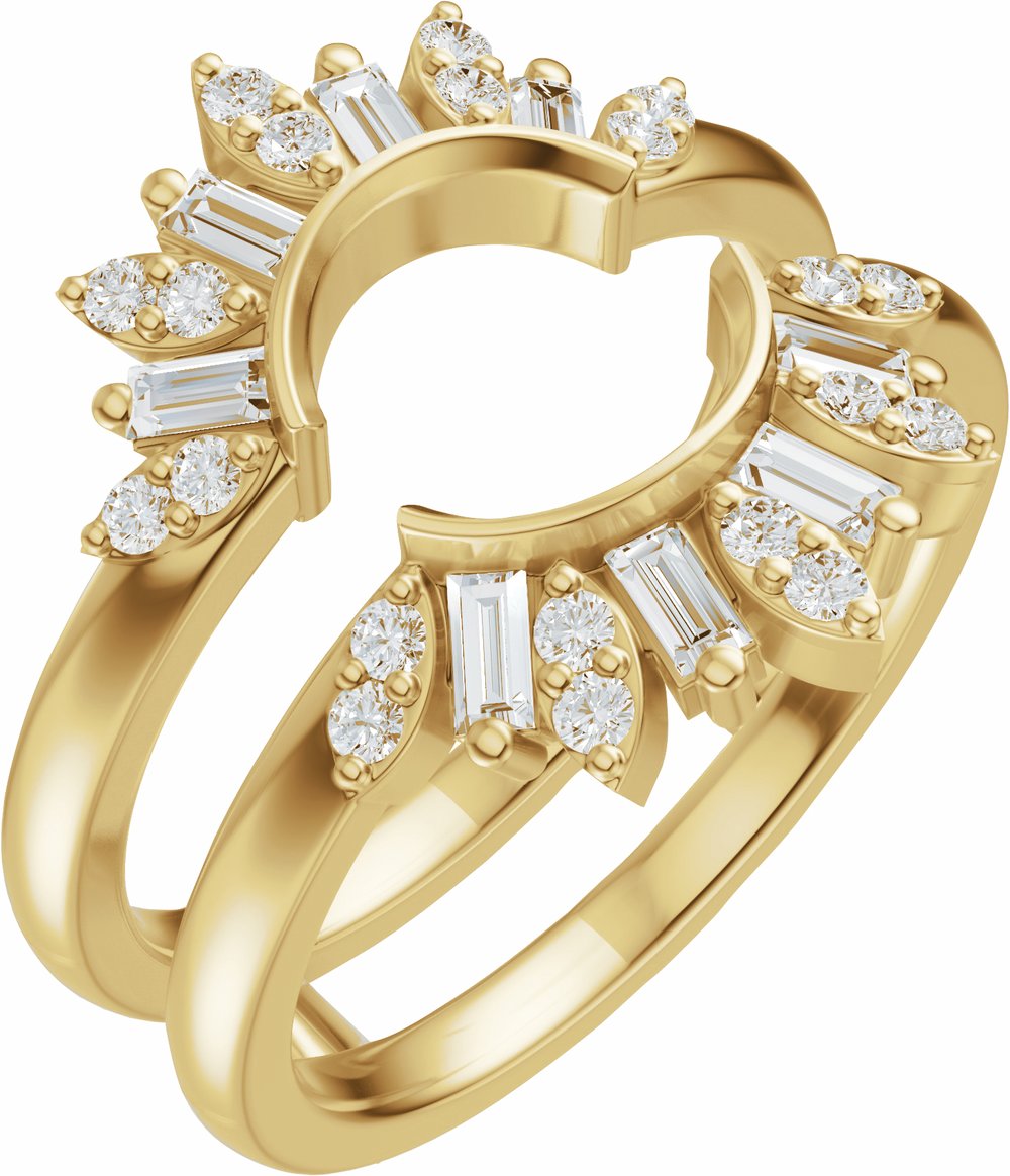 14K Yellow Gold 3/8 CTW Lab-Grown Diamond Ring Guard