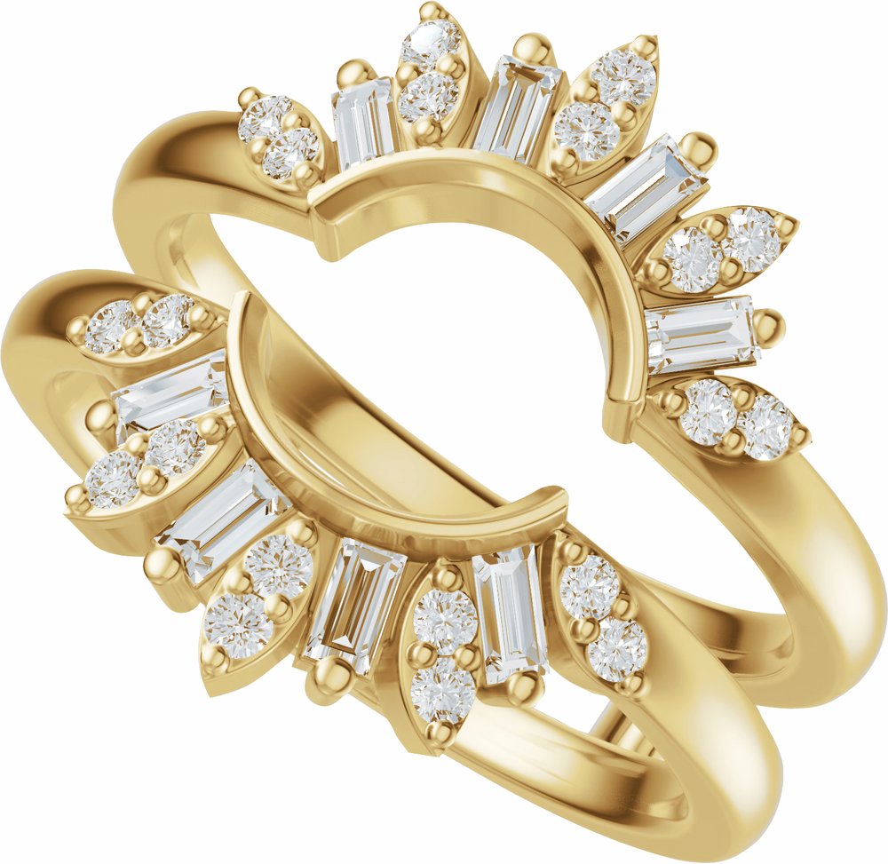 14K Yellow Gold 3/8 CTW Lab-Grown Diamond Ring Guard