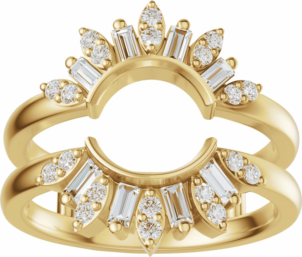 14K Yellow Gold 3/8 CTW Lab-Grown Diamond Ring Guard