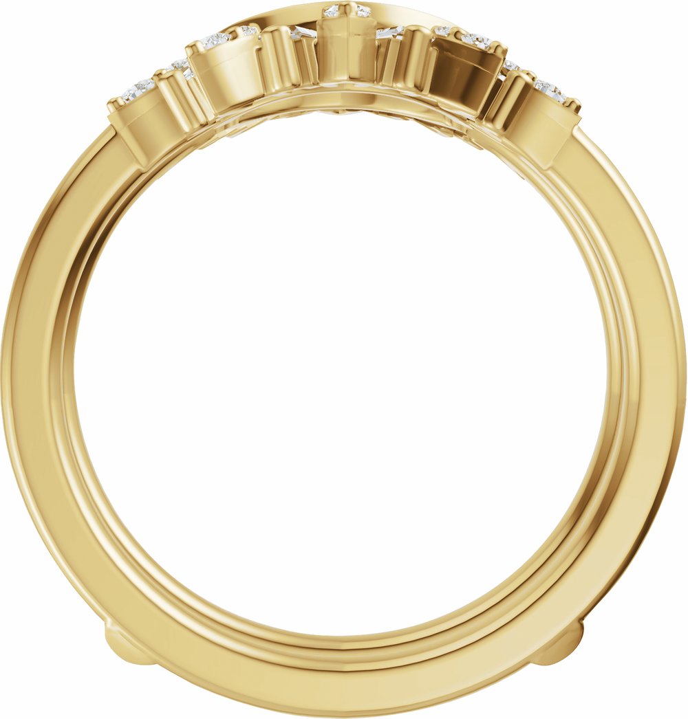 14K Yellow Gold 3/8 CTW Lab-Grown Diamond Ring Guard