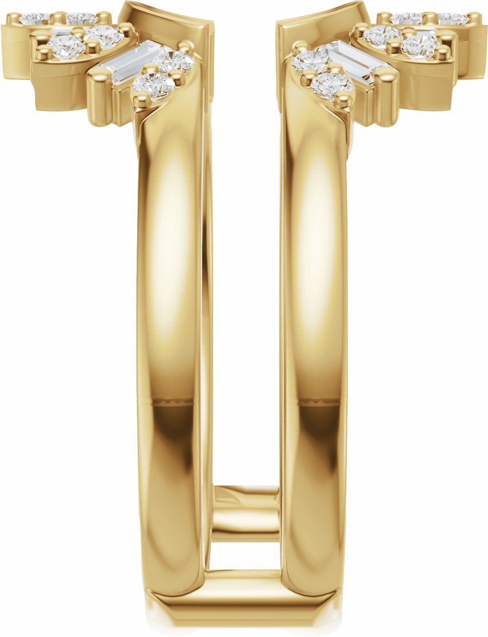 14K Yellow Gold 3/8 CTW Lab-Grown Diamond Ring Guard