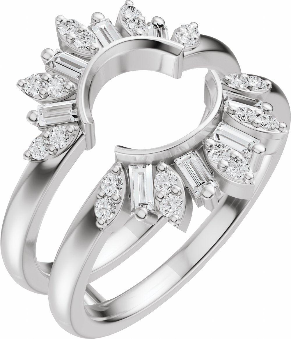 14K White Gold 3/8 CTW Lab-Grown Diamond Ring Guard