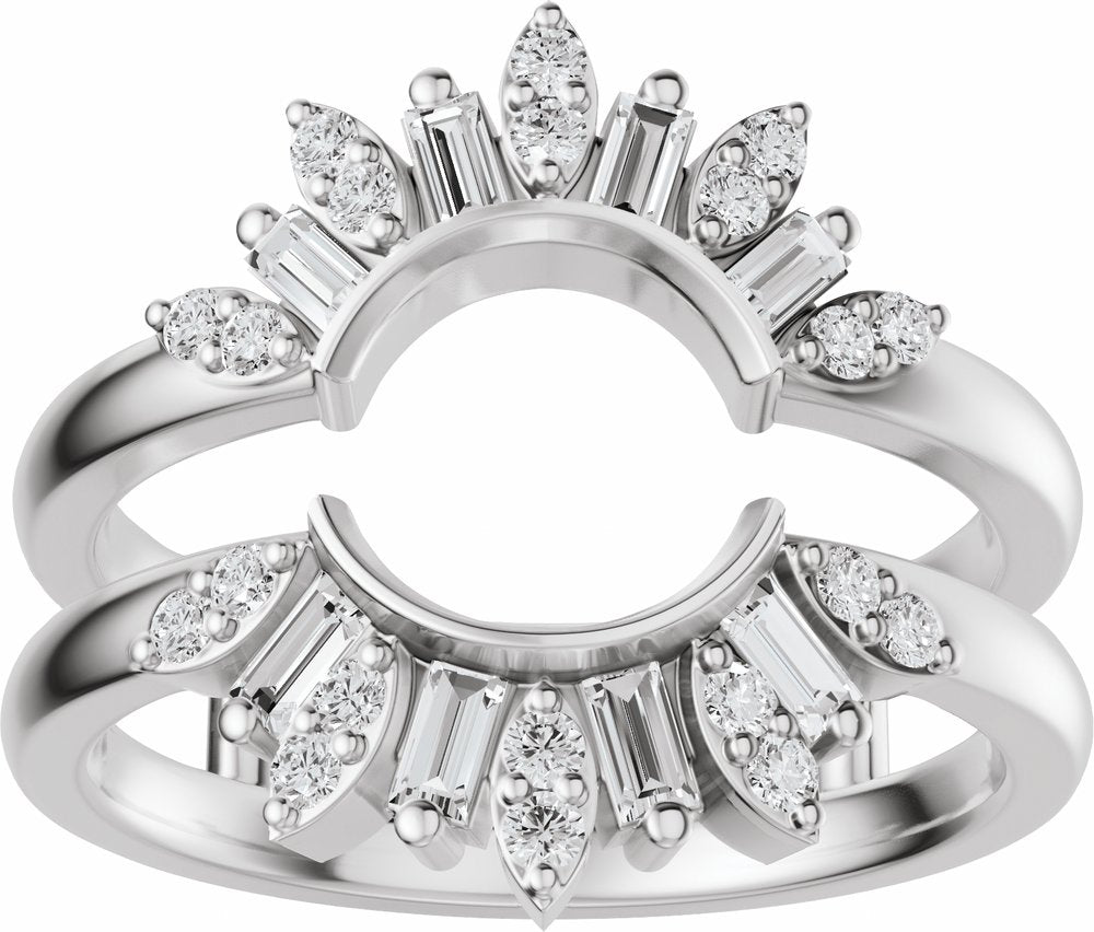 14K White Gold 3/8 CTW Lab-Grown Diamond Ring Guard
