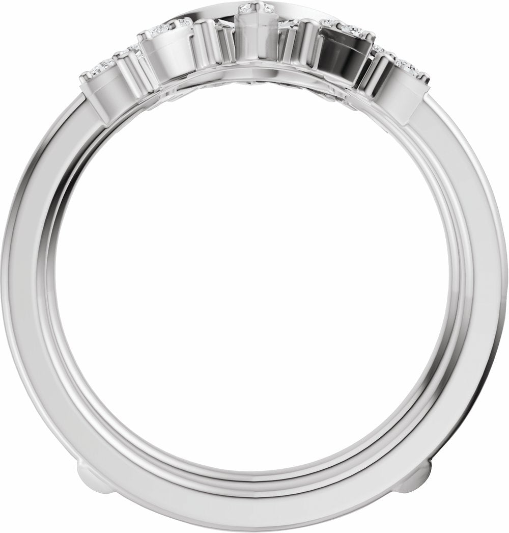 14K White Gold 3/8 CTW Lab-Grown Diamond Ring Guard