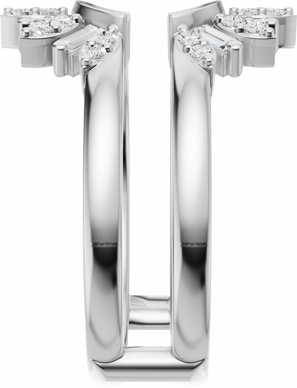 14K White Gold 3/8 CTW Lab-Grown Diamond Ring Guard