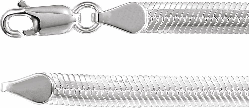 Sterling Silver 4.8 mm Oval Snake 16" Chain