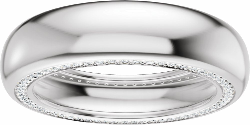 14K White Gold 5/8 CTW Lab-Grown Diamond Band Size 11