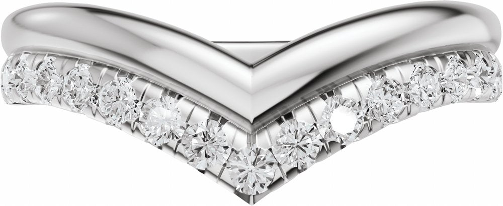14K White Gold 1/3 CTW Lab-Grown Diamond Contour Band