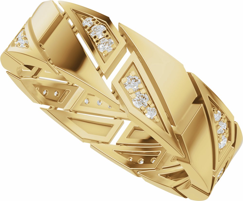 14K Yellow Gold 1/4 CTW Lab-Grown Diamond Eternity Band