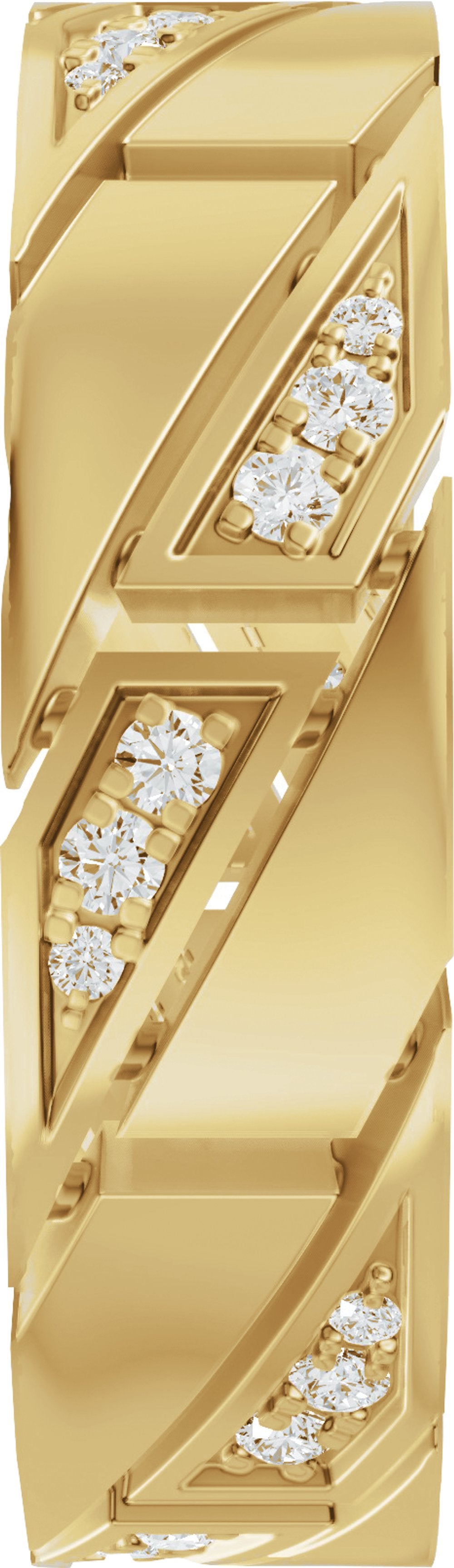 14K Yellow Gold 1/4 CTW Lab-Grown Diamond Eternity Band