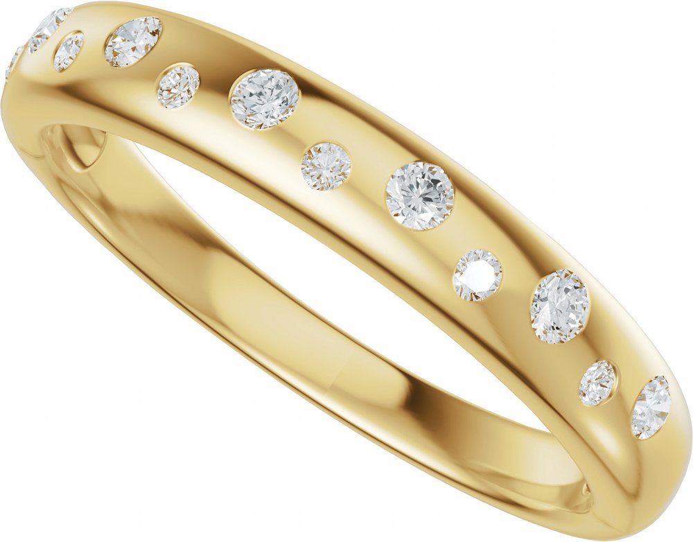 14K Yellow Gold 1/5 CTW Natural Diamond Anniversary Band