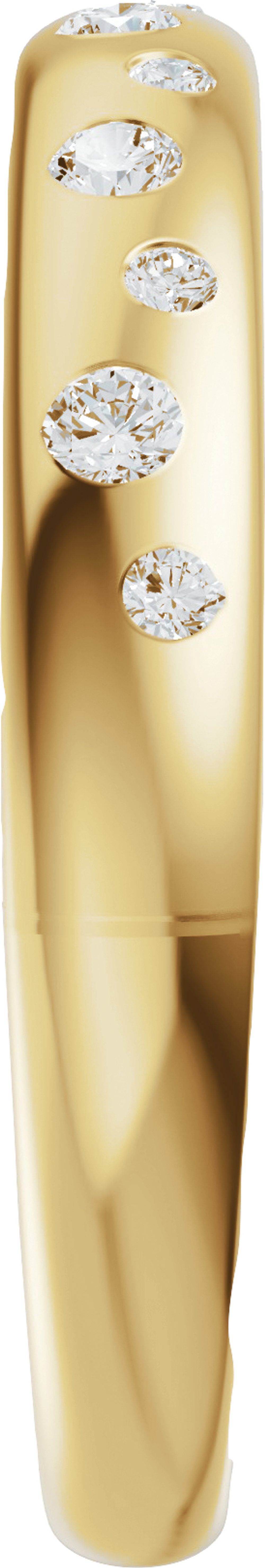 14K Yellow Gold 1/5 CTW Lab-Grown Diamond Anniversary Band