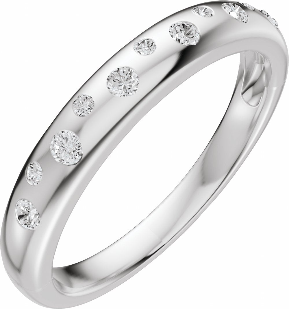 14K White Gold 1/5 CTW Natural Diamond Anniversary Band