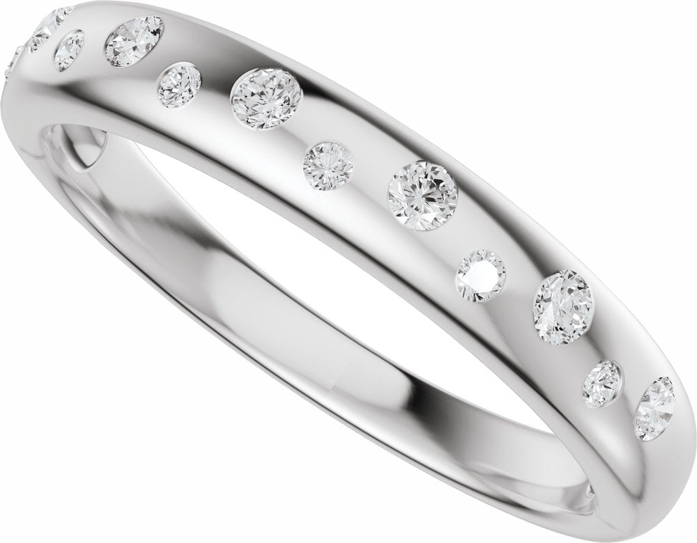 14K White Gold 1/5 CTW Natural Diamond Anniversary Band