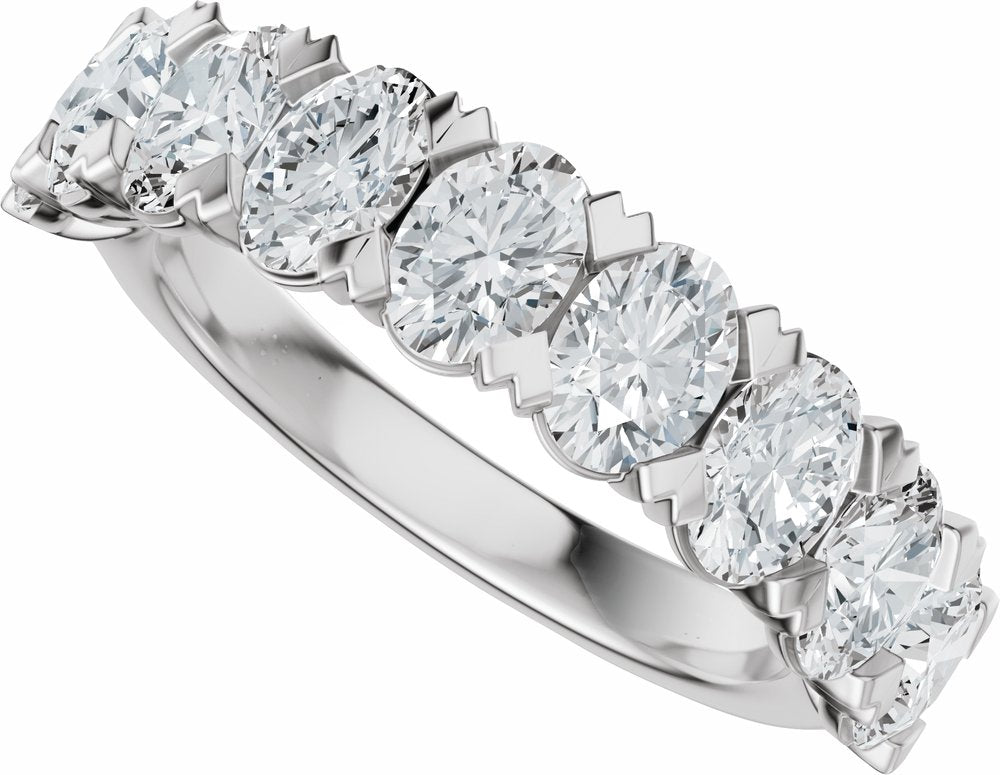 14K White Gold 2 1/3 CTW Lab-Grown Diamond Anniversary Band
