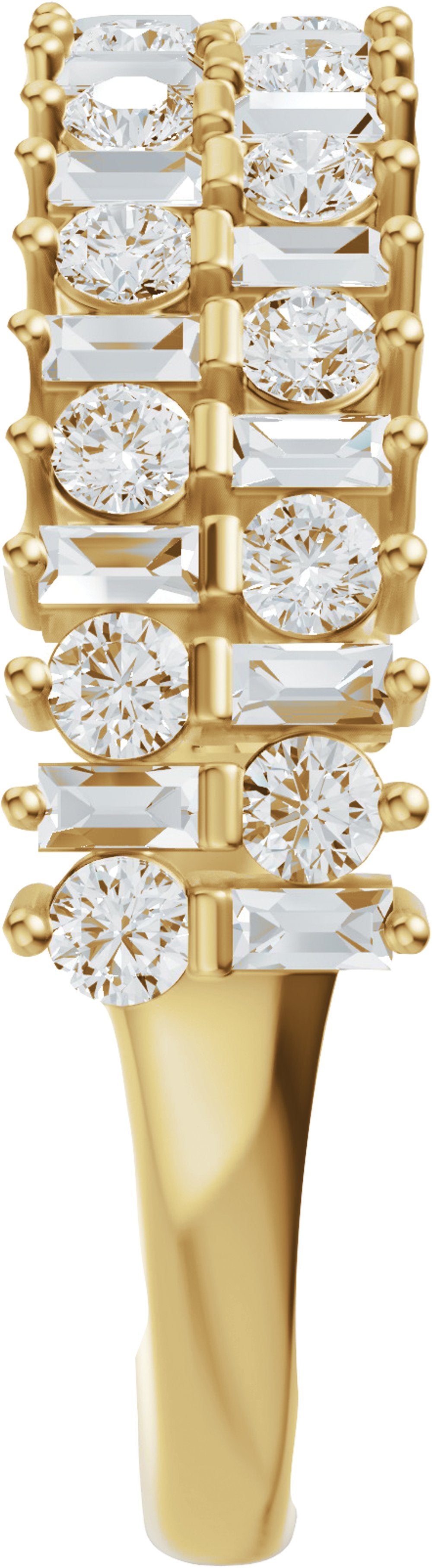 14K Yellow Gold 1 CTW Lab-Grown Diamond Anniversary Band