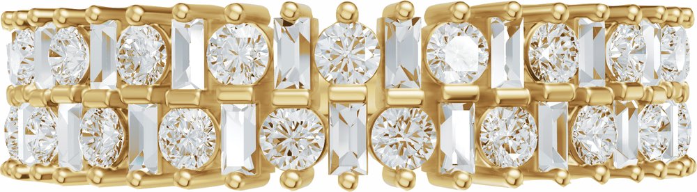 14K Yellow Gold 1 CTW Lab-Grown Diamond Anniversary Band