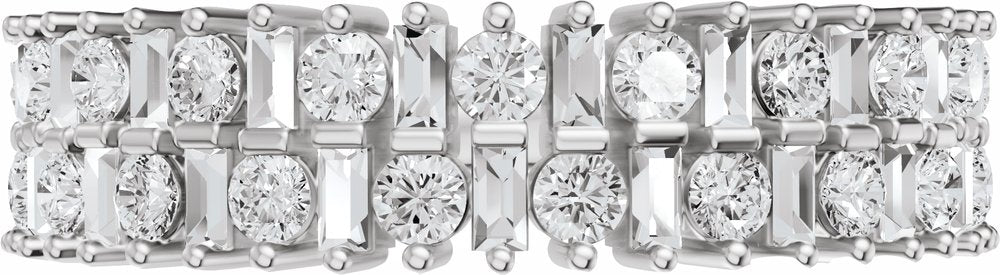 14K White Gold 1 CTW Lab-Grown Diamond Anniversary Band