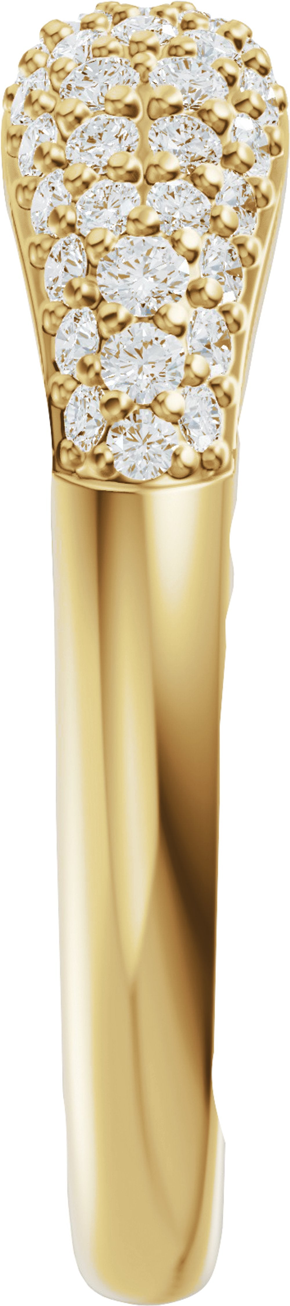 14K Yellow Gold 1/3 CTW Lab-Grown Diamond Open Band Size 7