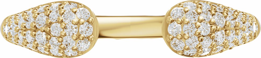 14K Yellow Gold 1/3 CTW Lab-Grown Diamond Open Band Size 7