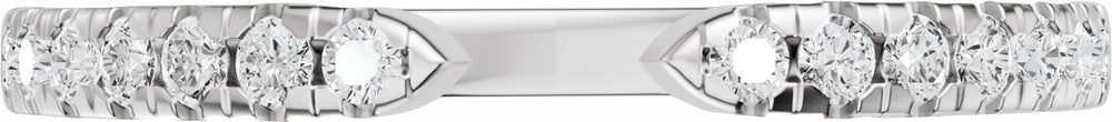 14K White Gold 1/6 CTW Lab-Grown Diamond Open Band Size 7