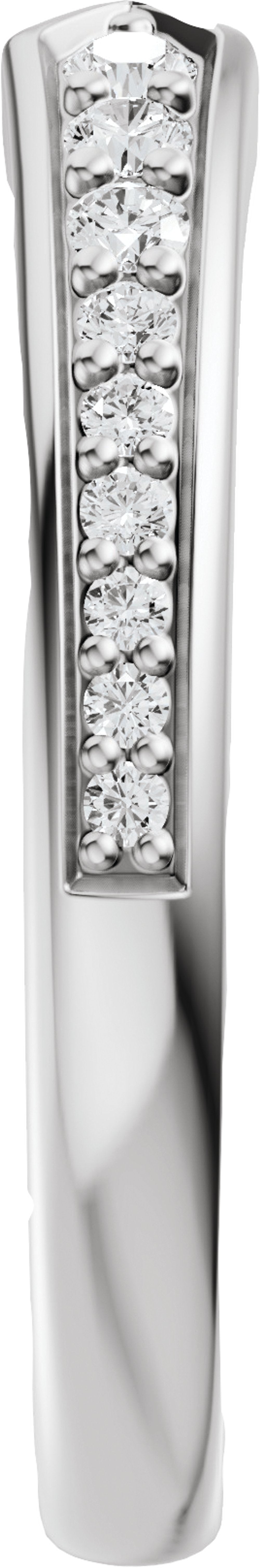 14K White Gold 1/5 CTW Lab-Grown Diamond Open Band Size 7