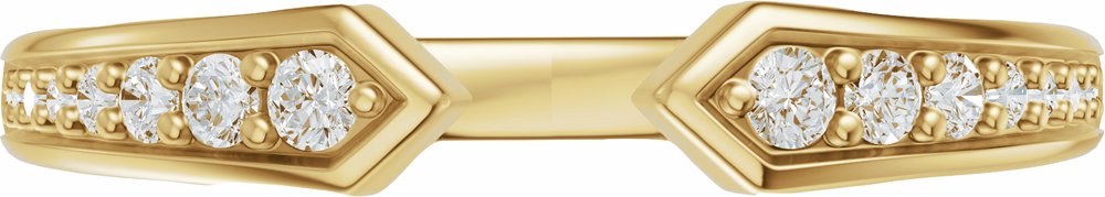 14K Yellow Gold 1/5 CTW Lab-Grown Diamond Open Band Size 7