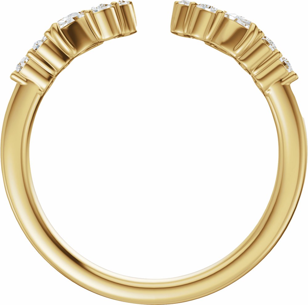 14K Yellow Gold 1/4 CTW Lab-Grown Diamond Open Band Size 5