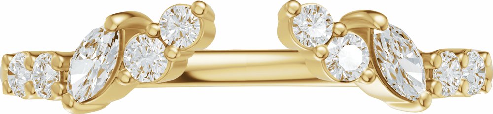 14K Yellow Gold 1/4 CTW Natural Diamond Open Band Size 7