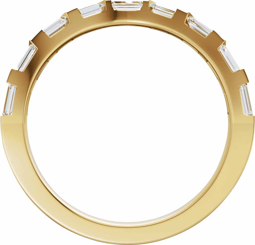 14K Yellow Gold 3/8 CTW Lab-Grown Diamond Contour Band