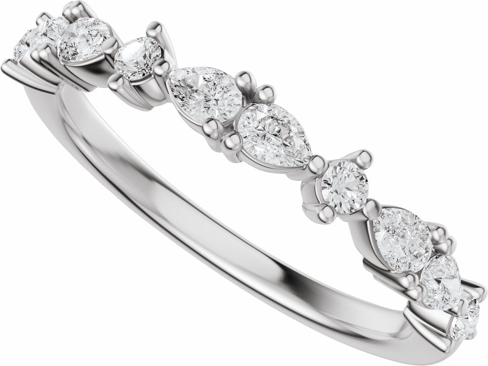 14K White Gold 1/2 CTW Lab-Grown Diamond Anniversary Band