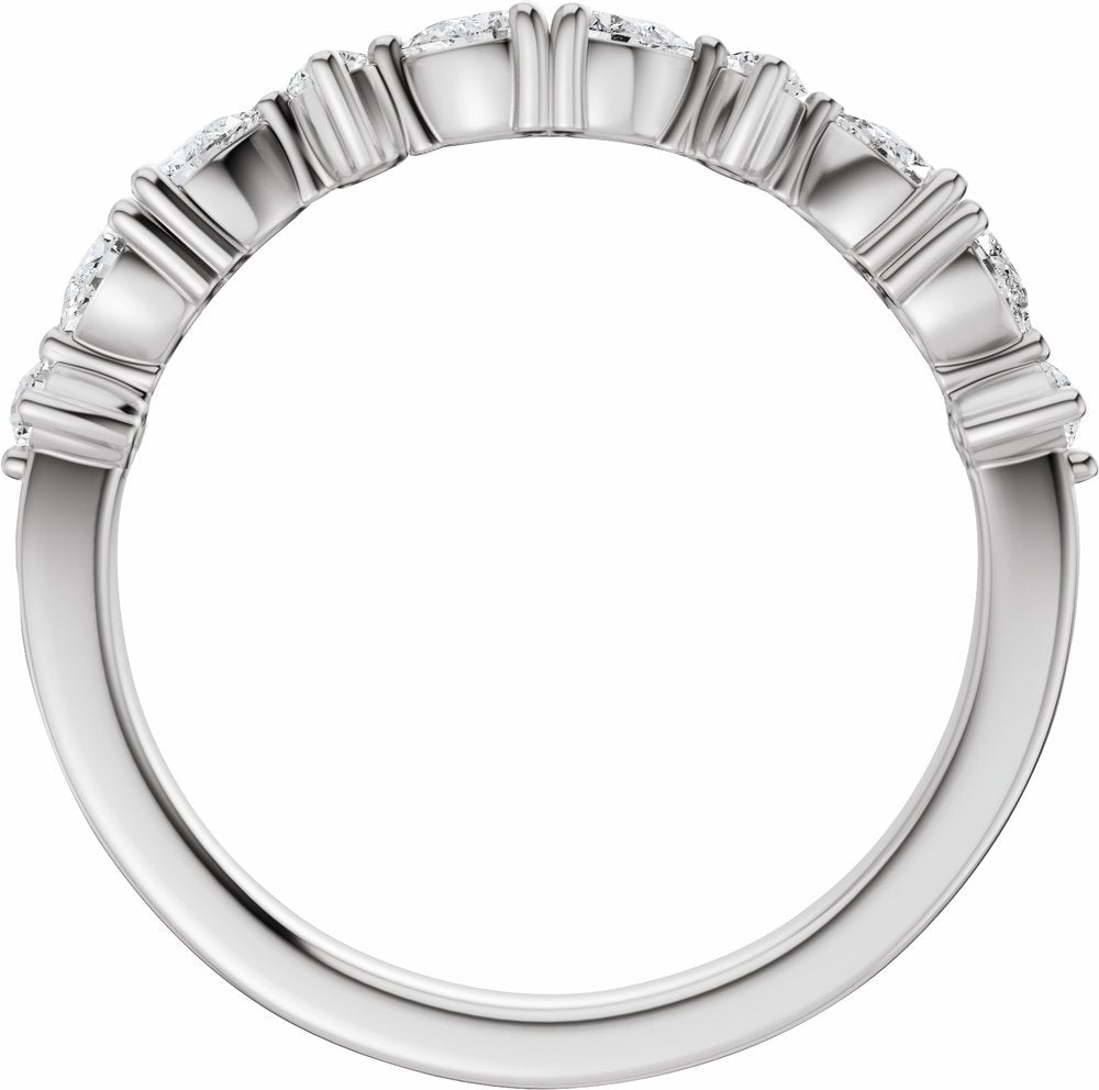 14K White Gold 1/2 CTW Lab-Grown Diamond Anniversary Band